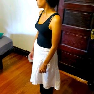 Banana Republic cotton summer skirt, white